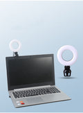 Clip-on Ring Light — 3 Colour Modes with Phone Holder for Video Calls