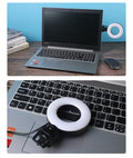 Clip-on Ring Light — 3 Colour Modes with Phone Holder for Video Calls