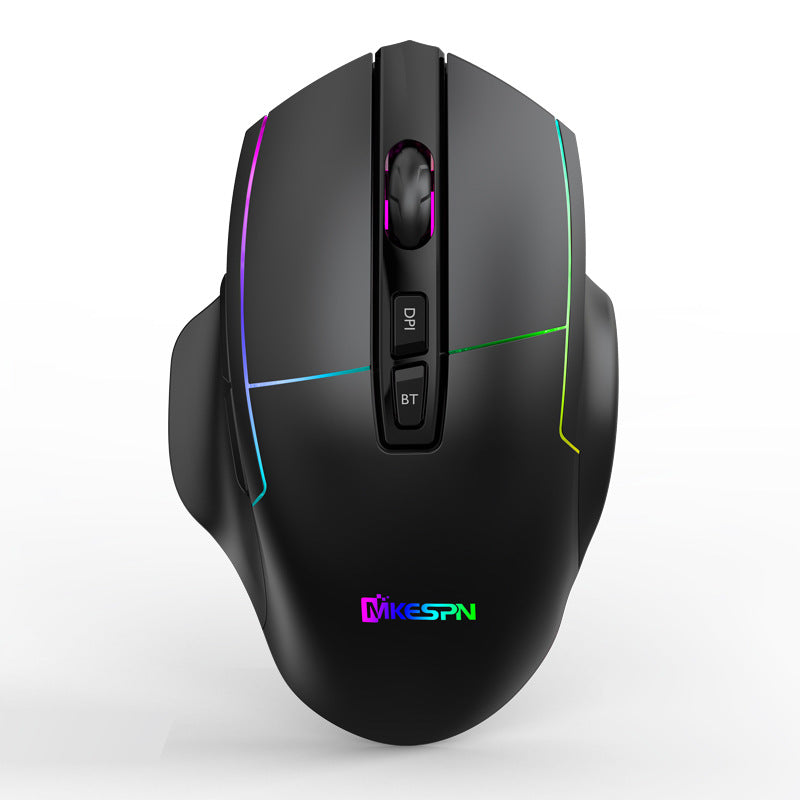 Rechargeable wireless RGB gaming mouse silent and precise for PC and Mac