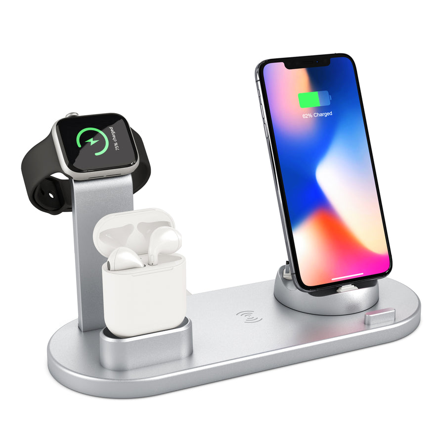 6-in-1 charging stand with phone, watch and AirPods charging
