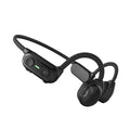 Black bone conduction Bluetooth headset